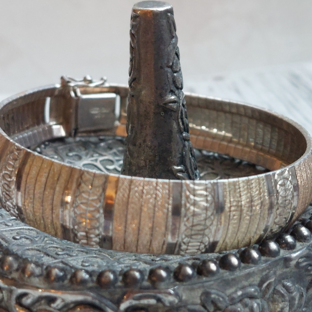 Women's Sterling silver and Gold Bracelet
